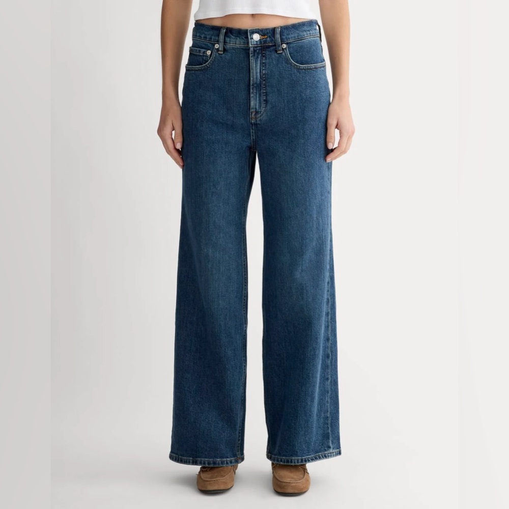 Everlane Way-High Sailor Jeans. Deep Blue. Size 29